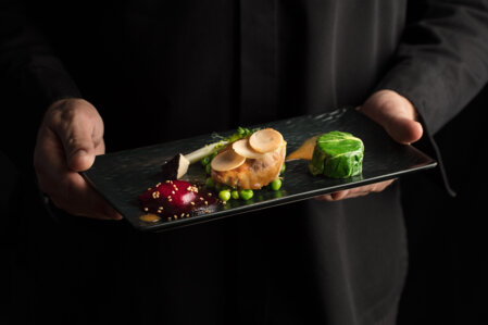 Plat à déguster dans l'un des restaurants gastronomiques des Alpes