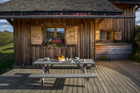 Chalet authentique établi au milieu d'un alpage des Alpes